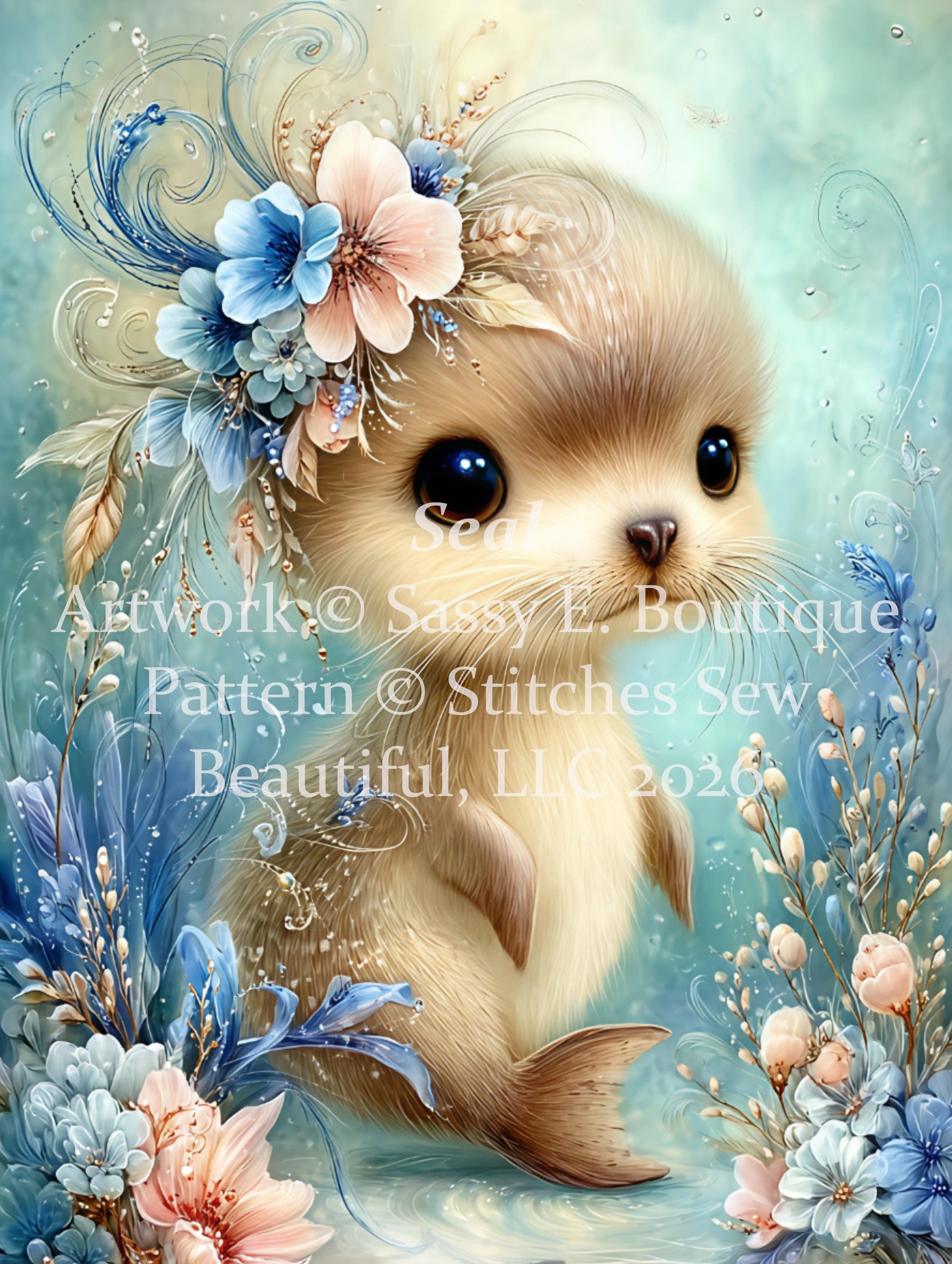 Seal counted cross stitch pattern by Sassy E. Boutique (Digital Format)