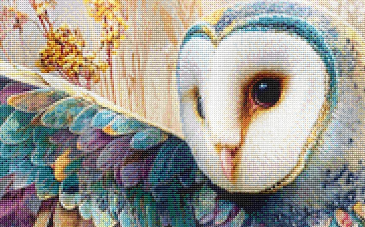 Petal Storm Beneath Electric Wings counted cross stitch pattern by Bryna T. Art & Design (Digital Format)