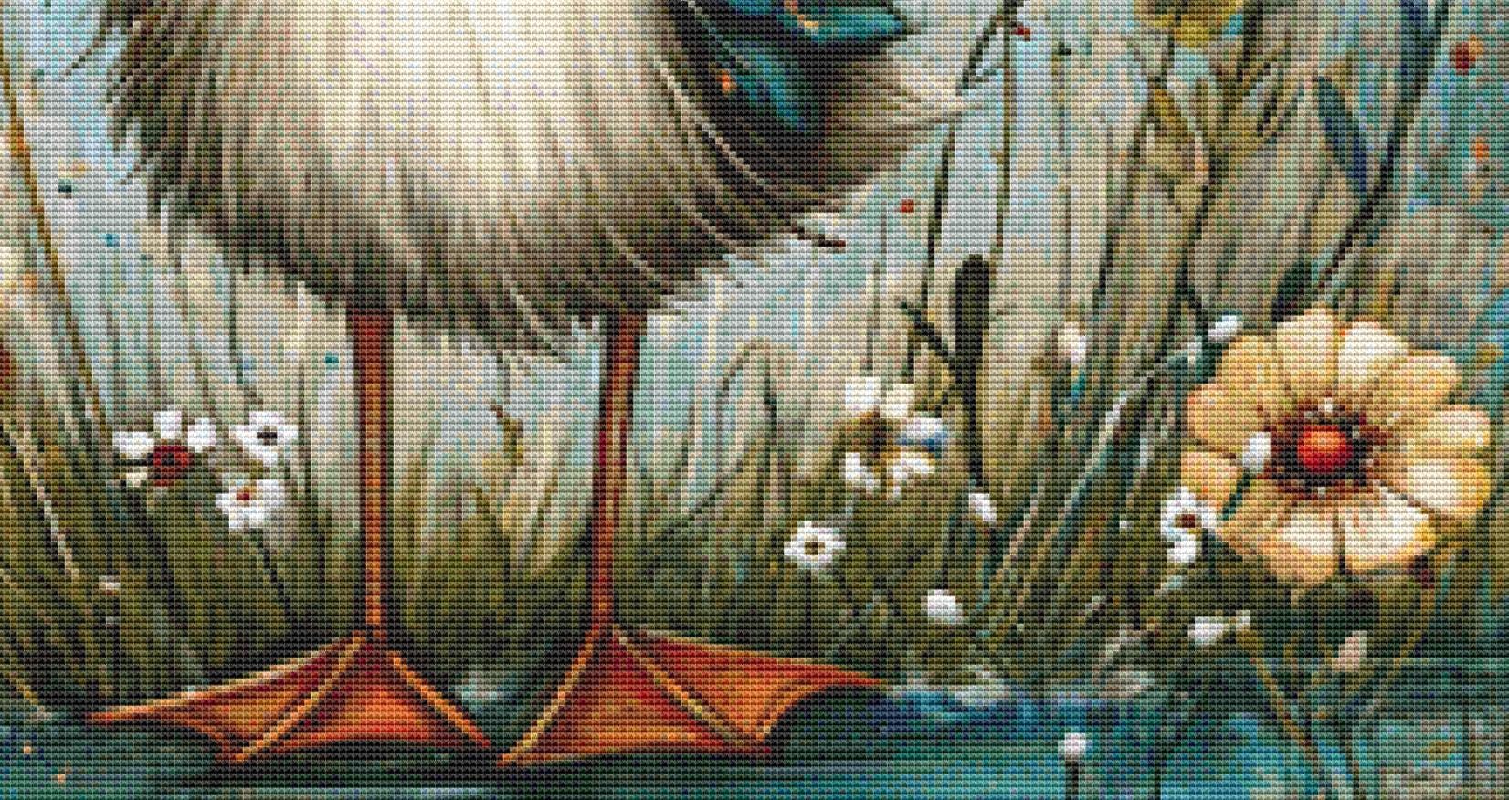 Duck counted cross stitch pattern by Sassy E. Boutique (Digital Format)