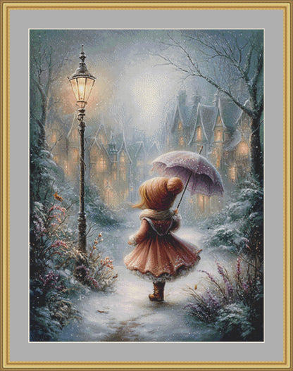 A Winter Stroll counted cross stitch pattern by Sassy E. Boutique (Digital Format)