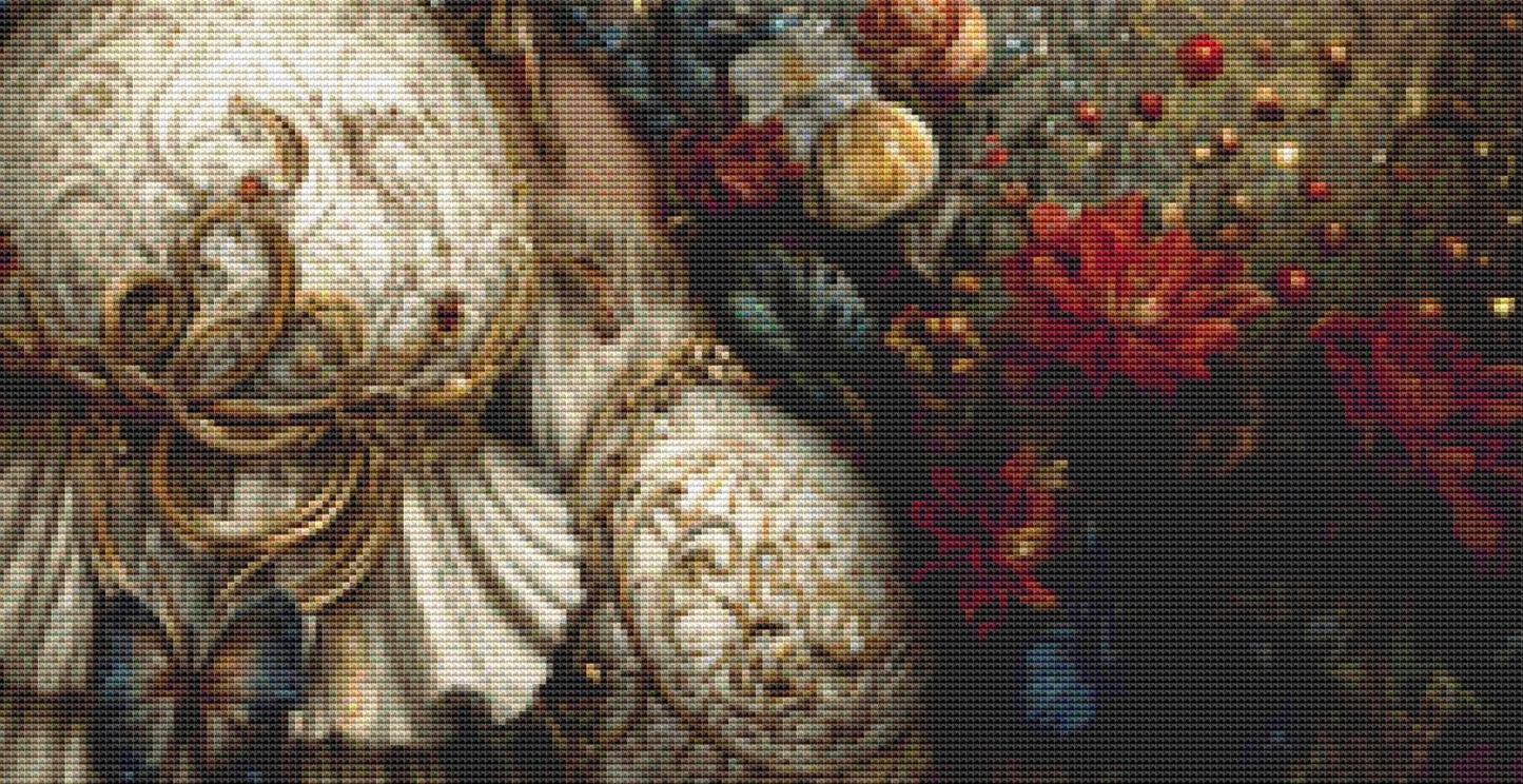 Queen of the Fallen Garden counted cross stitch pattern by Sassy E. Boutique (Digital Format)