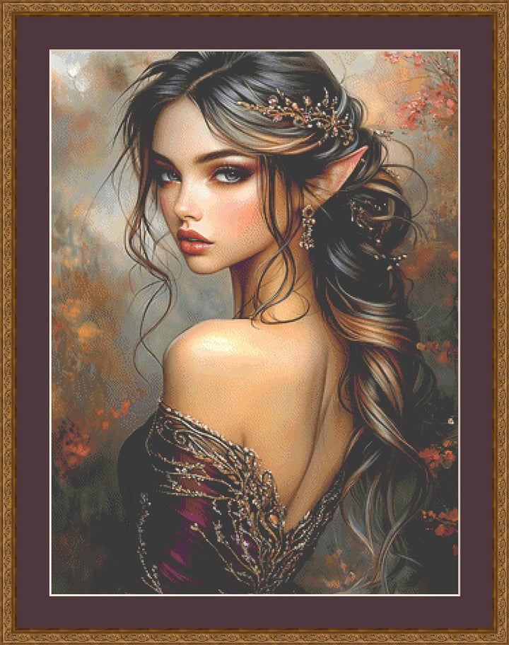 Elven counted cross stitch pattern by Sassy E. Boutique (Digital Format)