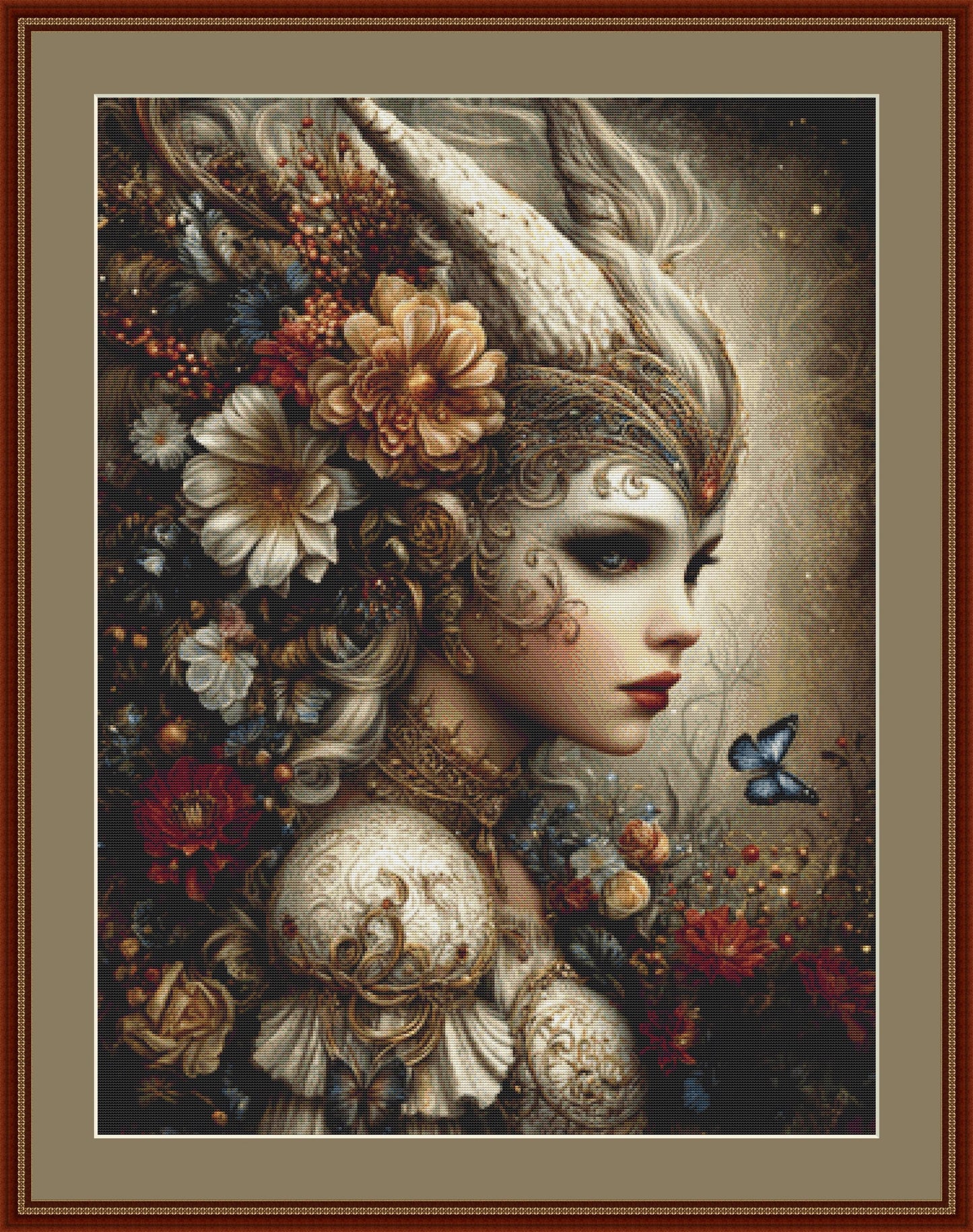 Queen of the Fallen Garden counted cross stitch pattern by Sassy E. Boutique (Digital Format)